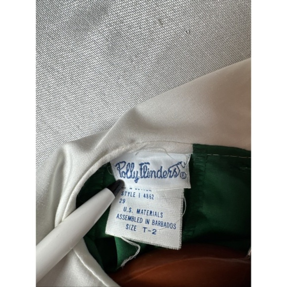 Polly Flinders Green‎ Smocked Snowflake Holiday Dress Toddler Size T2 - Picture 6 of 8